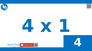 Preview of FREE 4 Times Tables Flash Cards - Digital