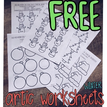 Preview of FREE 49 Pages Winter Articulation Worksheets