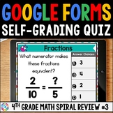 FREE 4th Grade Digital Math Spiral Review Assessments #3 -