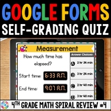FREE 4th Grade Digital Math Spiral Review Assessments #4 -