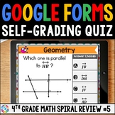FREE 4th Grade Digital Math Spiral Review Assessments #5 -