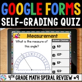FREE 4th Grade Digital Math Spiral Review Assessments #9 -