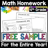 4th Grade Daily Math Spiral Review Homework, Morning Work,