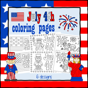 Preview of FREE 4th of July Uncle Sam & Liberty Coloring Pages