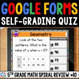 FREE 5th Grade Digital Math Spiral Review Assessments #10 