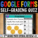 FREE 5th Grade Digital Math Spiral Review Assessments #3 -