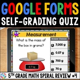FREE 5th Grade Digital Math Spiral Review Assessments #4 -