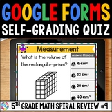 FREE 5th Grade Digital Math Spiral Review Assessments #9 -
