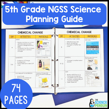 Preview of FREE 5th Grade NGSS Science Plans | Next Generation Science Standards for 2024