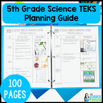 Preview of FREE 2024 5th Grade Science TEKS Planning Guide | New Science TEKS Activities