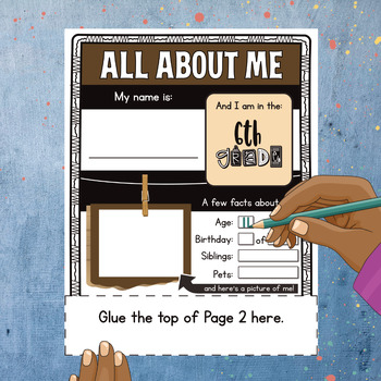 FREE 6th Grade All About Me Pennant - Sixth Grade Back To School 2-Page ...