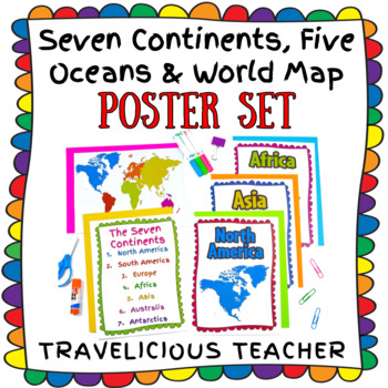 7 Continents And 5 Oceans Worksheets Teaching Resources Tpt