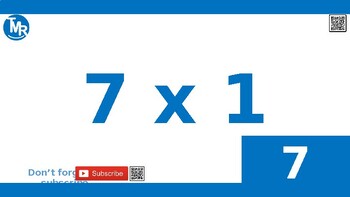 Preview of FREE 7 Times Tables Flash Cards - Digital