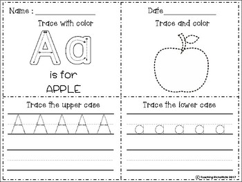 FREE A-Z Trace and Color Upper and Lower Case by Teaching RichaRichi