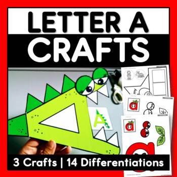 Preview of FREE Letter A Crafts A for Alligator, A is for Apple Alphabet & Crown Hat 