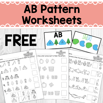 Preview of FREE AB Pattern Worksheets | No Prep | Designed for Special Education