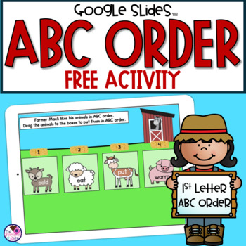 Preview of FREE | ABC Order | Alphabetizing to the First Letter | Google Slides™