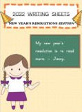 FREE AND EDITABLE 2022 WRITING SHEETS - NEW YEAR’S RESOLUT