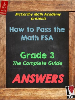 Preview of FREE ANSWER KEY!! How to Pass the Math FSA - Grade 3 - The COMPLETE Guide