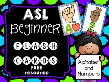 Preview of FREE ASL Beginner Flash Cards