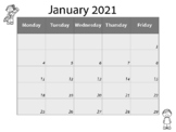 FREE January 2021 CALENDAR