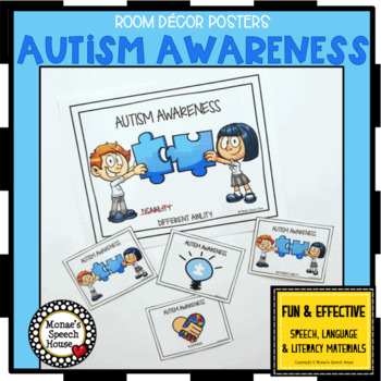Preview of FREE! AUTISM AWARENESS POSTERS FREE!