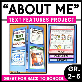 Preview of FREE About Me Lapbook With Nonfiction Text Features