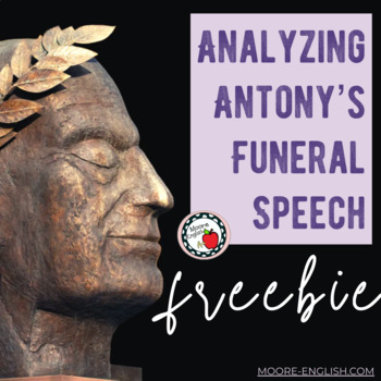 Preview of FREE Abridged/Modified Julius Caesar Antony's Funeral Speech Rhetorical Analysis