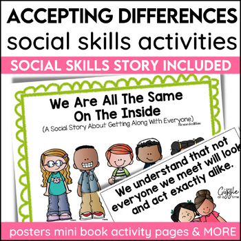 Preview of FREE Accepting Differences Inclusion Social Stories Social Skills Activities SEL