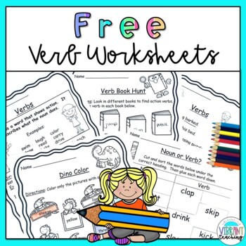 Preview of Verb Worksheets- FREE