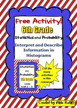 Preview of FREE Activity!! Histograms - 6th Grade Math - Statistics