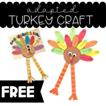 Preview of FREE Adapted Thanksgiving Craft- Special Education