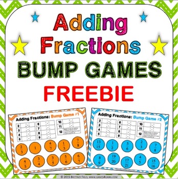 Preview of FREE: Adding Fractions Bump Games