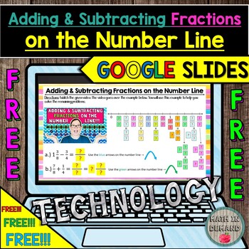 Preview of FREE Adding and Subtracting Fractions on the Number Line in Google Slides