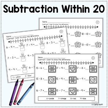 FREE Addition and Subtraction to 20 Worksheets | Distance Learning