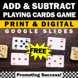 FREE Addition and Subtraction Game Deck Playing Cards Game