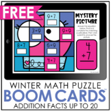 FREE Addition to 20 BOOM Cards™ | Winter Math Puzzles