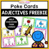 Adjectives FREEBIE | Poke Cards | Self-Checking Parts of S