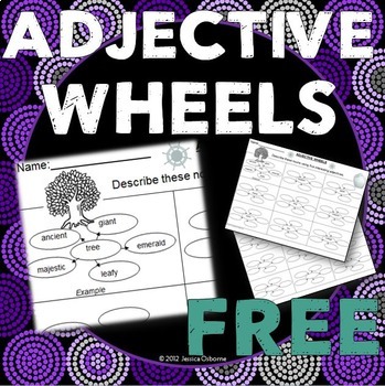 Preview of Adjective Graphic Organizer (FREE)