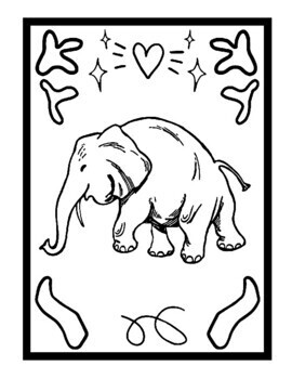 Elephants - Free printable Coloring pages for kids