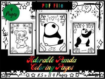 Panda Coloring Worksheets Teaching Resources Tpt