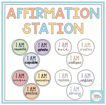 FREE Affirmation Station | Printable and Ready to Go by ELA with Miss A