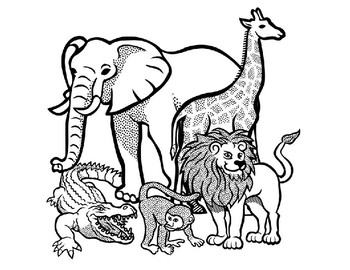 FREE: African Animals Coloring Page by The Harstad Collection | TpT