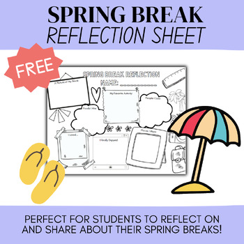 Preview of FREE After Spring Break Reflection Sheet!