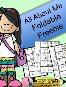 FREE All About Me Foldable for Back to School by Sara Oberheide