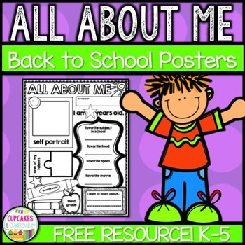 Preview of FREE All About Me Posters