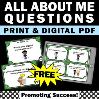 Preview of FREE All About Me Questions Summer School Get to Know You Questionnaire SLP Sped