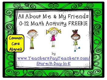 Preview of FREE All About Me and My Friends 0 to 12 Math Activity