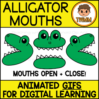 Preview of FREE: Alligator Mouths GIF Clipart - Moving Images for Digital Resources
