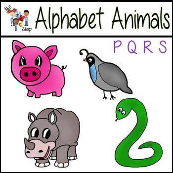 Preview of Alphabet Animals: P-Q-R-S